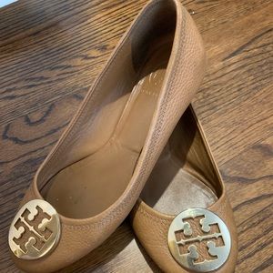 Tory Burch Reva Ballet Tumbled Leather